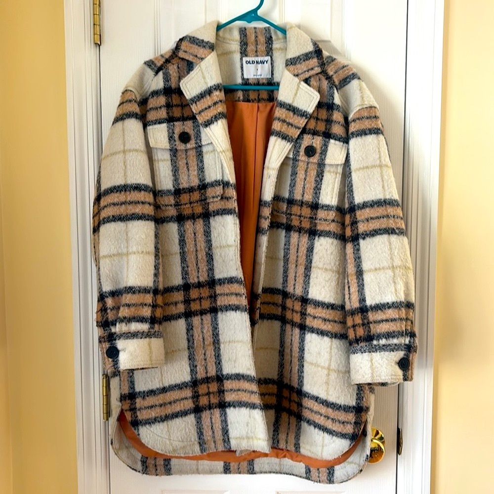 Old Navy Oversized Plaid Shacket - Small